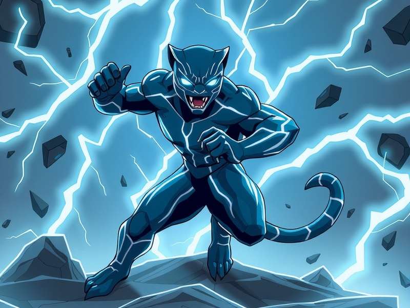 Lightning Panther Power game hero with lightning powers